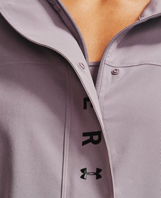 Under Armour Womens Woven Hooded Jacket Warm-up Top